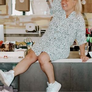 Leopard button up tunic